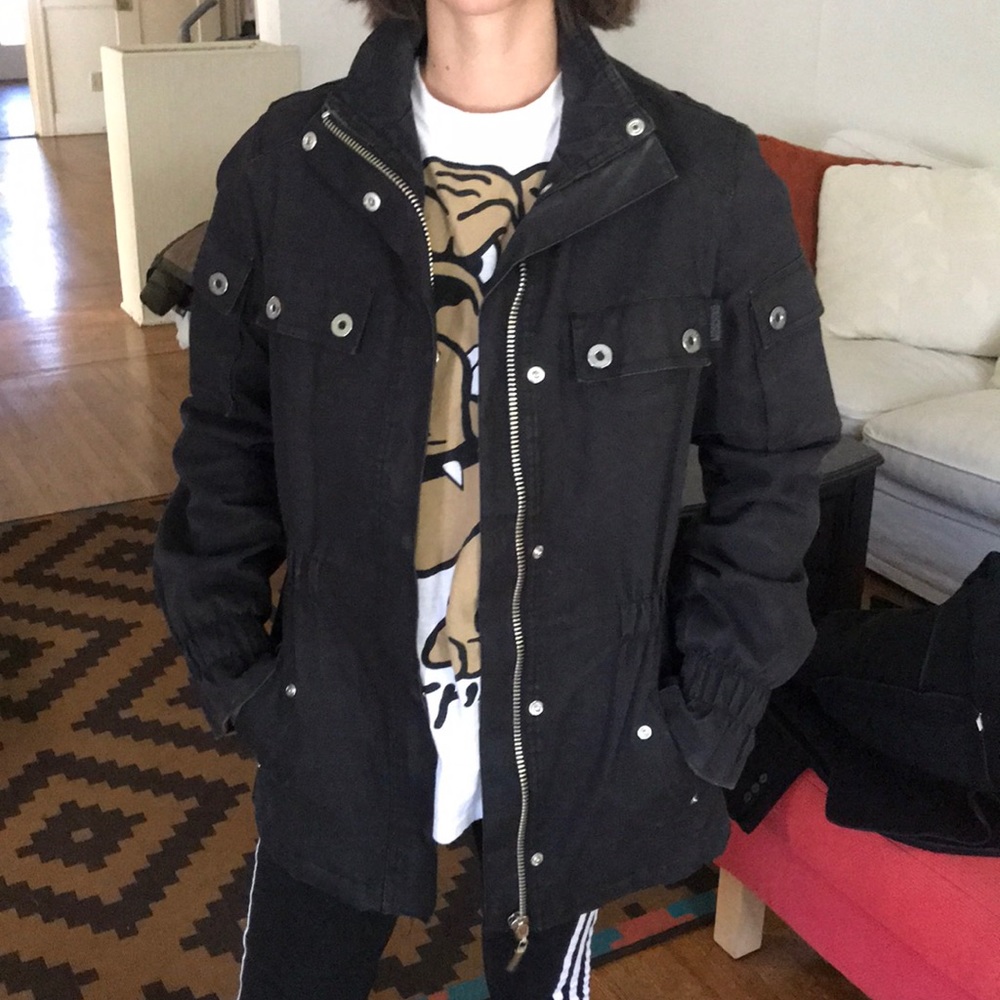 Moschino dark navy winter coat